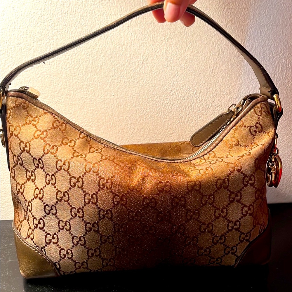 Gucci Brown Shoulder Bag with Iconic Monogram
